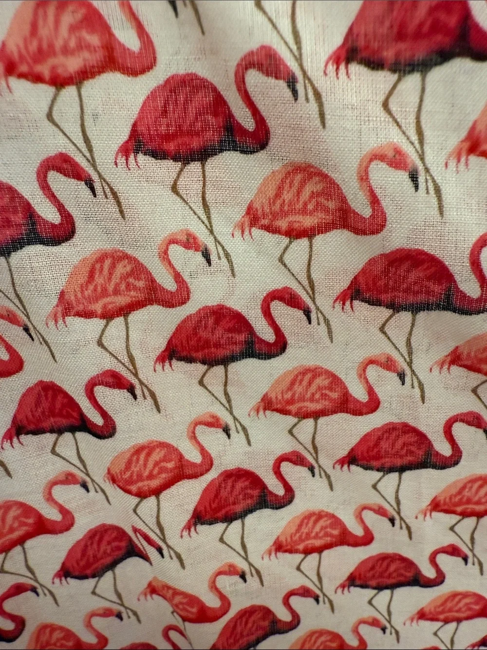 Tory Burch Pink Flamingo-Print Long Sleeve Tunic